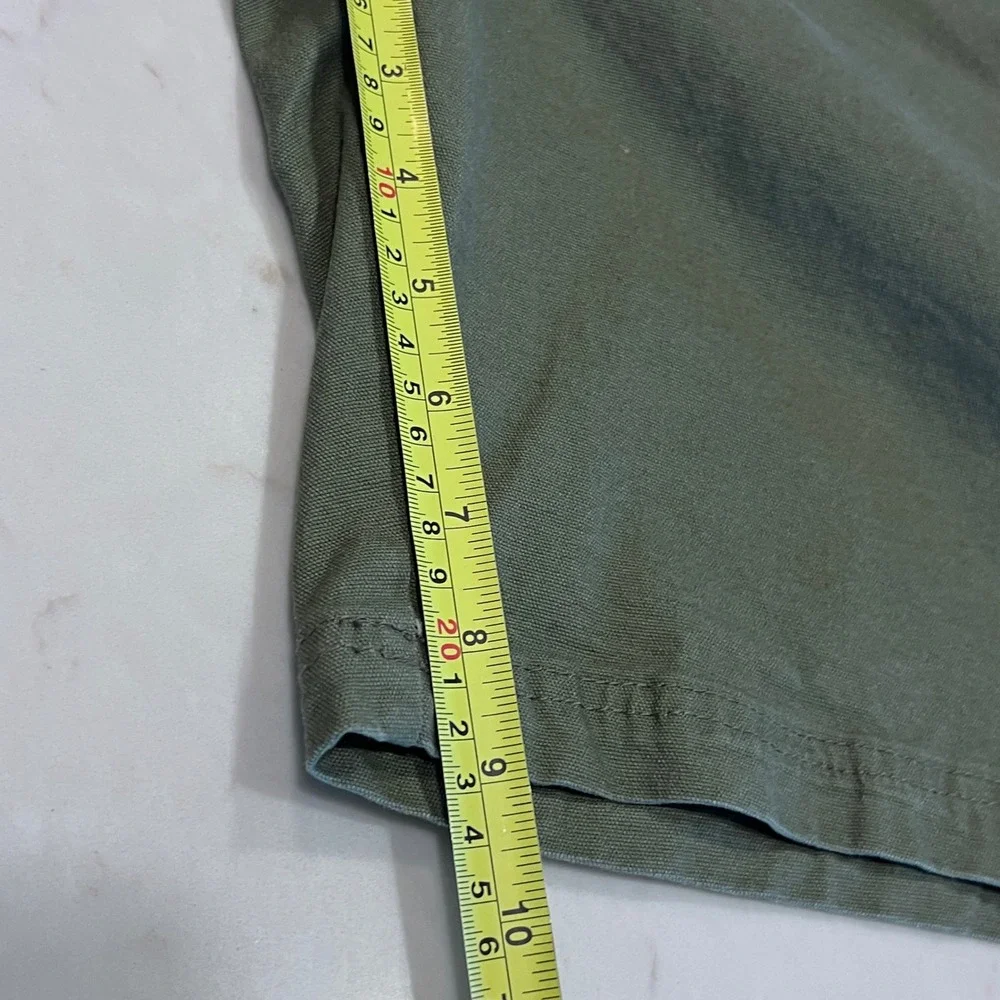 Coleman‎ Olive Green Canvas Utility Shorts Size 34 Stretch Cotton Outdoor READ